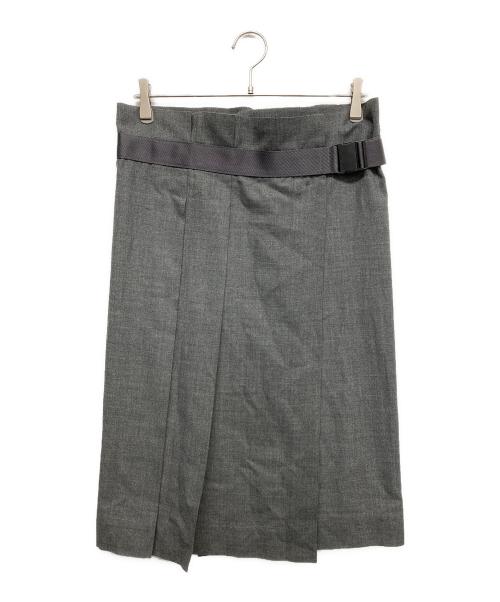 me ISSEY MIYAKE（ミーイッセイ ミヤケ）me ISSEY MIYAKE (ミーイッセイ ミヤケ) ラップスカート グレー サイズ:無しの古着・服飾アイテム