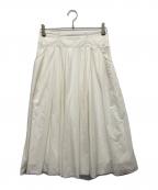 M'S GRACYエムズグレイシー）の古着「ナイロンロングスカート」｜ホワイト