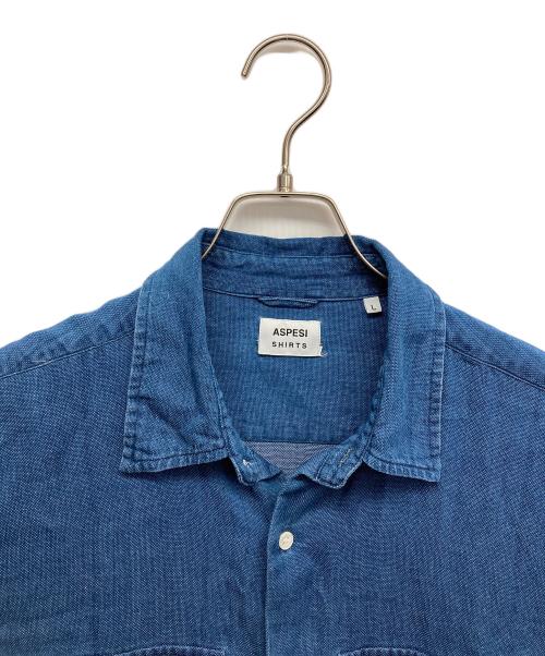 ASPESI SHIRTS（アスペジ）ASPESI SHIRTS (アスペジ) CAMICA SHIRTS ブルー サイズ:Lの古着・服飾アイテム