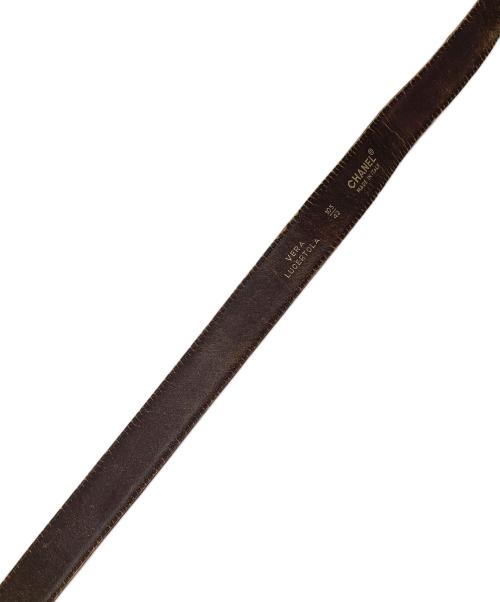 CHANEL（シャネル）CHANEL (シャネル) レザーベルト ブラウンの古着・服飾アイテム