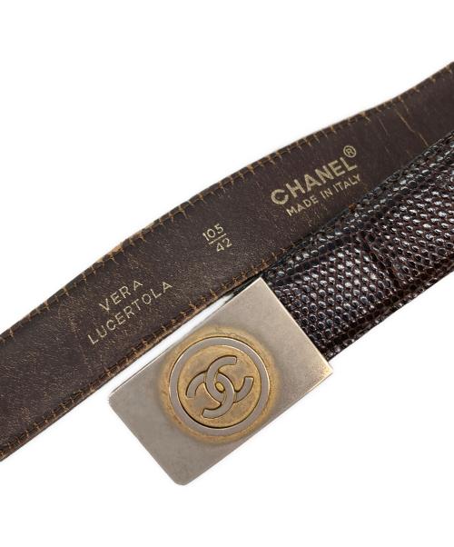 CHANEL（シャネル）CHANEL (シャネル) レザーベルト ブラウンの古着・服飾アイテム