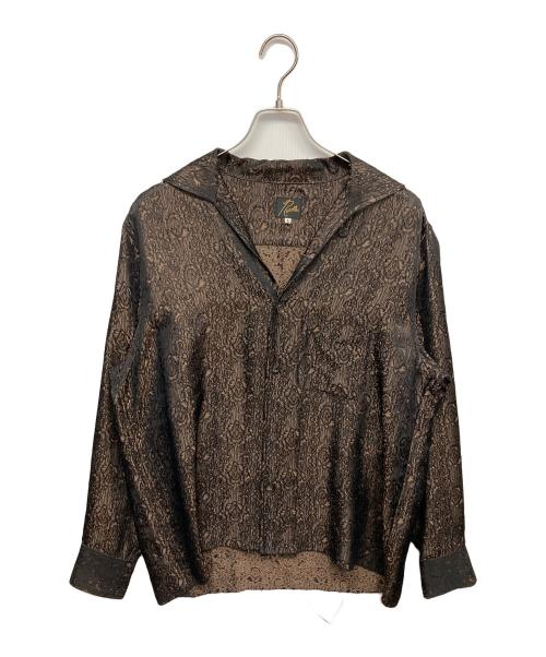 Needles（ニードルズ）Needles (ニードルズ) ITALIAN COLLAR SHIRT ブラウン サイズ:Lの古着・服飾アイテム