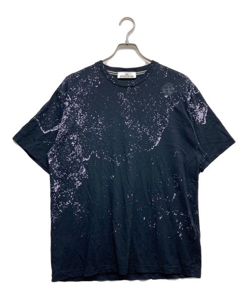 STONE ISLAND（ストーンアイランド）STONE ISLAND (ストーンアイランド) プリントTシャツ ブラック サイズ:Mの古着・服飾アイテム