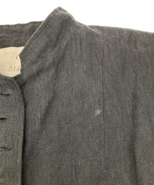 08MAB（ゼロハチマブ）08MAB (ゼロハチマブ) 9番手リネン多釦裏地付きジャケット ブラック サイズ:Fの古着・服飾アイテム