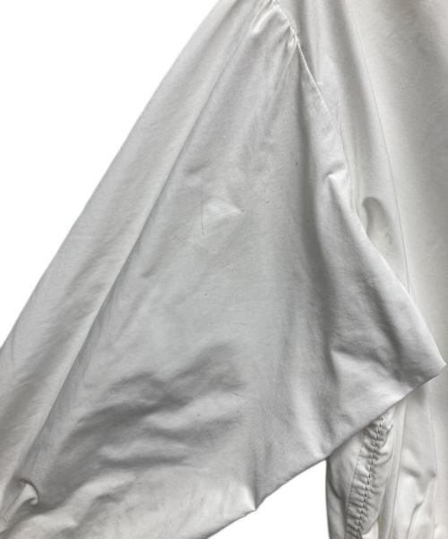 TAO COMME des GARCONS（タオ コムデギャルソン）TAO COMME des GARCONS (タオ コムデギャルソン) ポリエステル ステッチワーク ベルテッド コート ホワイト サイズ:Sの古着・服飾アイテム