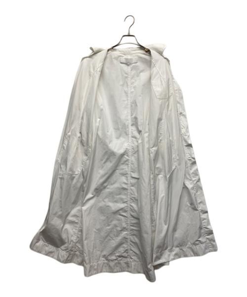 TAO COMME des GARCONS（タオ コムデギャルソン）TAO COMME des GARCONS (タオ コムデギャルソン) ポリエステル ステッチワーク ベルテッド コート ホワイト サイズ:Sの古着・服飾アイテム