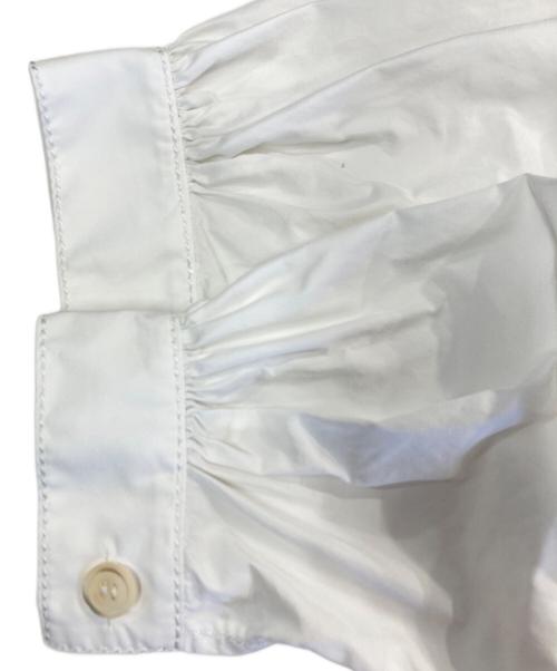 TAO COMME des GARCONS（タオ コムデギャルソン）TAO COMME des GARCONS (タオ コムデギャルソン) ポリエステル ステッチワーク ベルテッド コート ホワイト サイズ:Sの古着・服飾アイテム