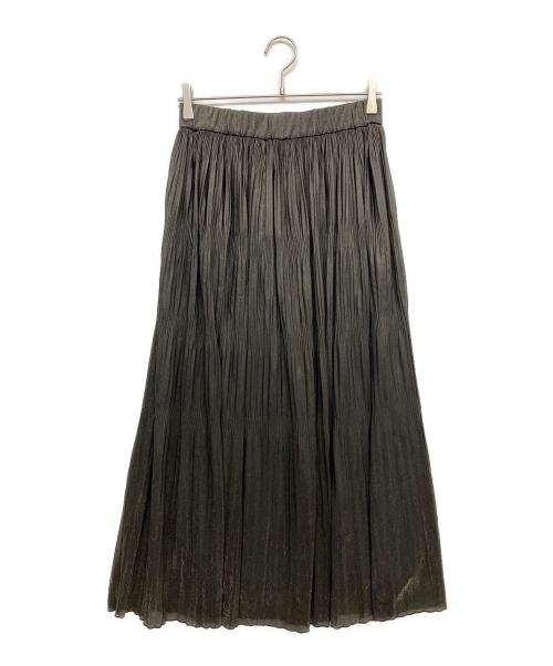 feerique（フィーリック）feerique (フィーリック) ブライトトリコットプリーツスカート ブラウン サイズ:2の古着・服飾アイテム