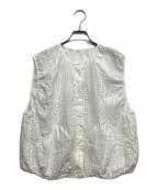 MOGAモガ）の古着「シアーチェックＪＱベスト」｜ホワイト