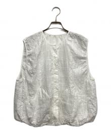 MOGA（モガ）の古着「シアーチェックＪＱベスト」｜ホワイト