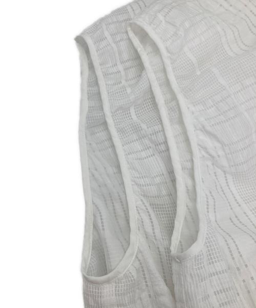 MOGA（モガ）MOGA (モガ) シアーチェックＪＱベスト ホワイト サイズ:2の古着・服飾アイテム