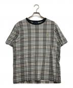 BURBERRY BLUE LABELバーバリー ブルー レーベル）の古着「チェックカットソー」｜グレー