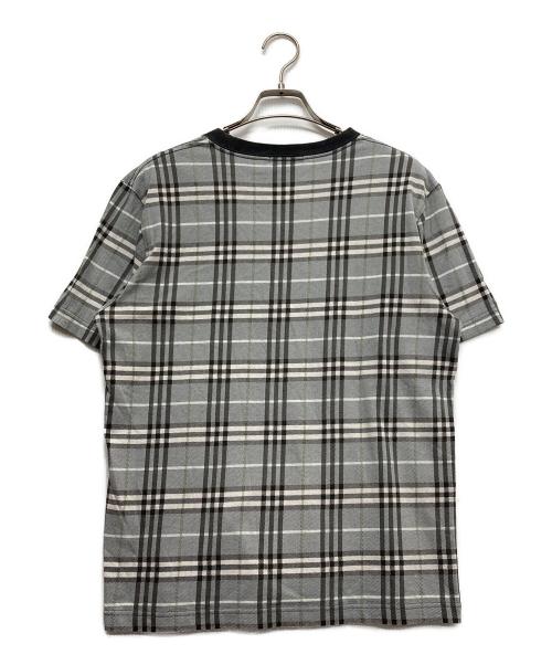 BURBERRY BLUE LABEL（バーバリー ブルー レーベル）BURBERRY BLUE LABEL (バーバリー ブルー レーベル) チェックカットソー グレー サイズ:Mの古着・服飾アイテム