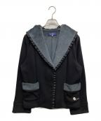 M'S GRACYエムズグレイシー）の古着「ボンバーヒートハーフ ジャケット」｜ブラック