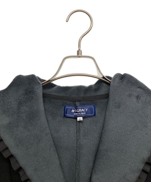 M'S GRACY（エムズグレイシー）M'S GRACY (エムズグレイシー) ボンバーヒートハーフ ジャケット ブラック サイズ:42の古着・服飾アイテム