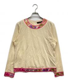 LEONARD（レオナール）の古着「シルク混ストレッチカットソー」｜ベージュ