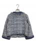 TO BE CHIC (トゥービーシック) ノーカラーツイードジャケット ブルー サイズ:42：8000円