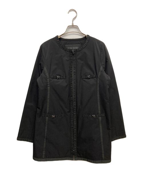 TO BE CHIC（トゥービーシック）TO BE CHIC (トゥービーシック) 中綿Wジップビジューコート ブラック サイズ:42の古着・服飾アイテム