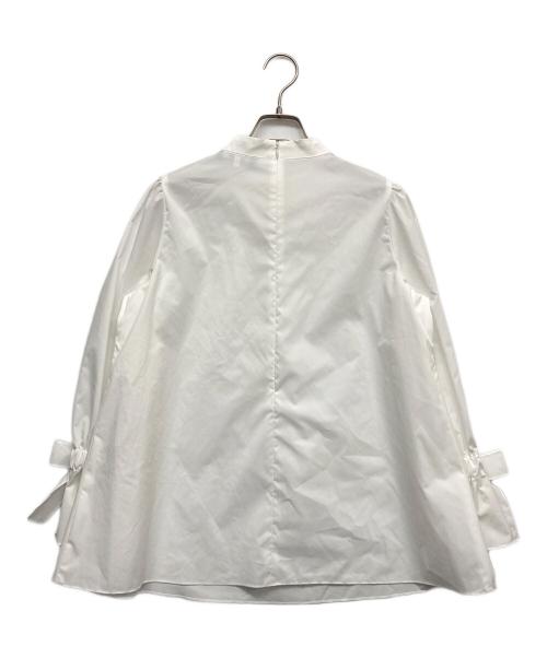 M'S GRACY（エムズグレイシー）M'S GRACY (エムズグレイシー) スタンドカラーブラウス ホワイト サイズ:40の古着・服飾アイテム