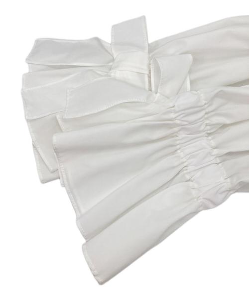 M'S GRACY（エムズグレイシー）M'S GRACY (エムズグレイシー) スタンドカラーブラウス ホワイト サイズ:40の古着・服飾アイテム