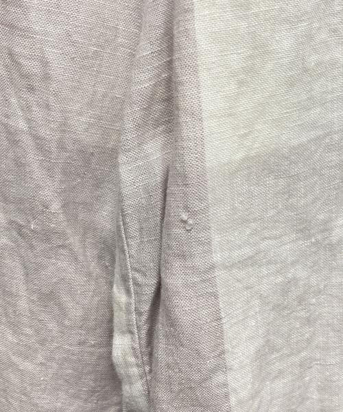 BEARDSLEY（ビアズリー）BEARDSLEY (ビアズリー) ガリャルダガランテ リネンビッグチェックウエストリブパンツ ホワイト サイズ:2の古着・服飾アイテム