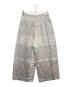 BEARDSLEY (ビアズリー) ガリャルダガランテ リネンビッグチェックウエストリブパンツ ホワイト サイズ:2：7000円