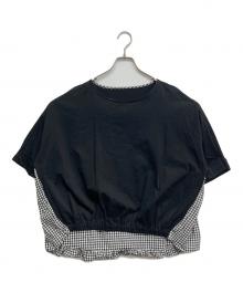 BEARDSLEY（ビアズリー）の古着「うしろぷっくりカットソー」｜ブラック
