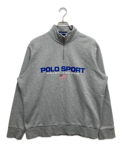 POLO SPORT（ポロスポーツ）POLO SPORT (ポロスポーツ) ハーフジップスウェット グレー サイズ:XLの古着・服飾アイテム