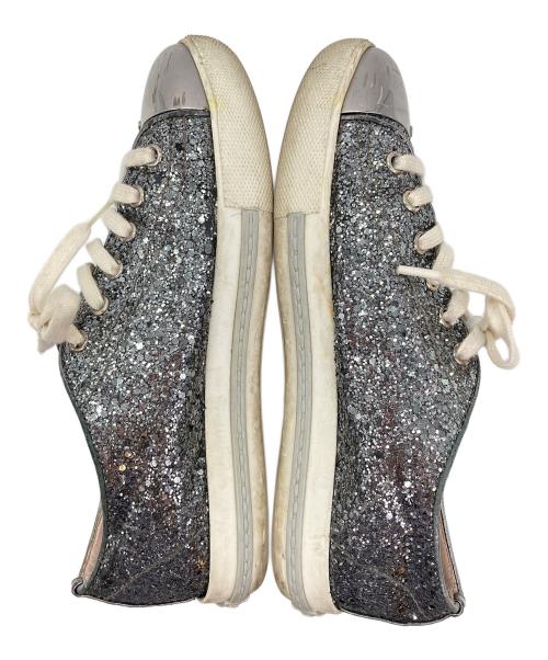 MIU MIU（ミュウミュウ）MIU MIU (ミュウミュウ) グリッターメタルトゥスニーカー シルバー サイズ:36 1/2の古着・服飾アイテム