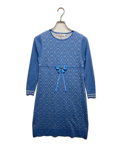 Super Beauty（スーパービューティ）Super Beauty (スーパービューティ) ニットワンピース ブルー サイズ:40の古着・服飾アイテム