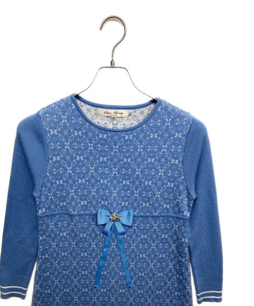 Super Beauty（スーパービューティ）Super Beauty (スーパービューティ) ニットワンピース ブルー サイズ:40の古着・服飾アイテム