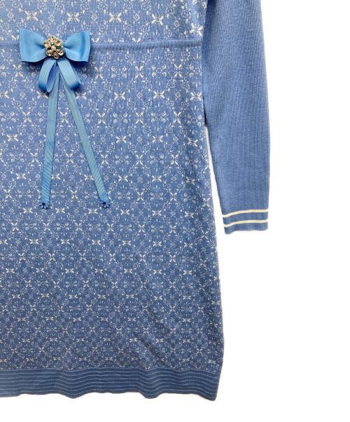 Super Beauty（スーパービューティ）Super Beauty (スーパービューティ) ニットワンピース ブルー サイズ:40の古着・服飾アイテム