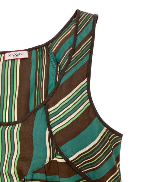 MAX&Co.（マックスアンドコー）MAX&Co. (マックスアンドコー) ノースリーブワンピース グリーン サイズ:40の古着・服飾アイテム