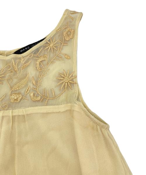 MARC JACOBS（マークジェイコブズ）MARC JACOBS (マークジェイコブス) シルクノースリーブワンピース イエロー サイズ:Mの古着・服飾アイテム