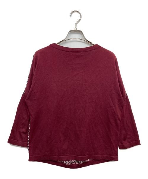 WEEKEND Max Mara（ウィークエンド マックスマーラ）WEEKEND Max Mara (ウィークエンド マックスマーラ) 切替ニット レッド サイズ:Sの古着・服飾アイテム