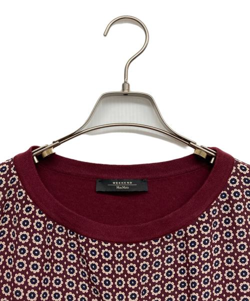 WEEKEND Max Mara（ウィークエンド マックスマーラ）WEEKEND Max Mara (ウィークエンド マックスマーラ) 切替ニット レッド サイズ:Sの古着・服飾アイテム