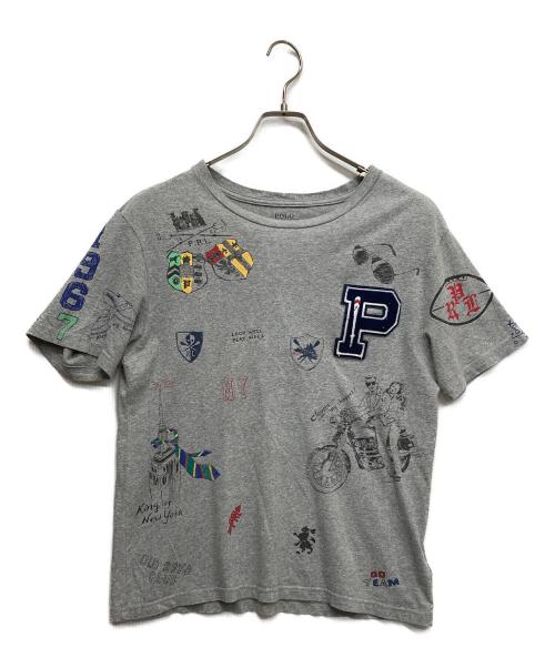 POLO RALPH LAUREN（ポロ・ラルフローレン）POLO RALPH LAUREN (ポロ・ラルフローレン) プリントTシャツ グレー サイズ:Lの古着・服飾アイテム