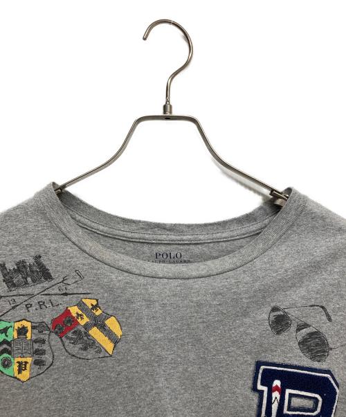 POLO RALPH LAUREN（ポロ・ラルフローレン）POLO RALPH LAUREN (ポロ・ラルフローレン) プリントTシャツ グレー サイズ:Lの古着・服飾アイテム
