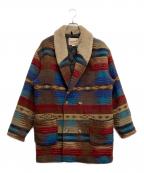 WOOLRICHウールリッチ）の古着「ネイティブ柄ショールカラーウールジャケット」｜ブラウン