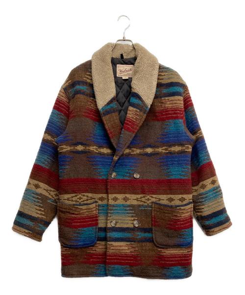 WOOLRICH（ウールリッチ）WOOLRICH (ウールリッチ) ネイティブ柄ショールカラーウールジャケット ブラウン サイズ:Mの古着・服飾アイテム