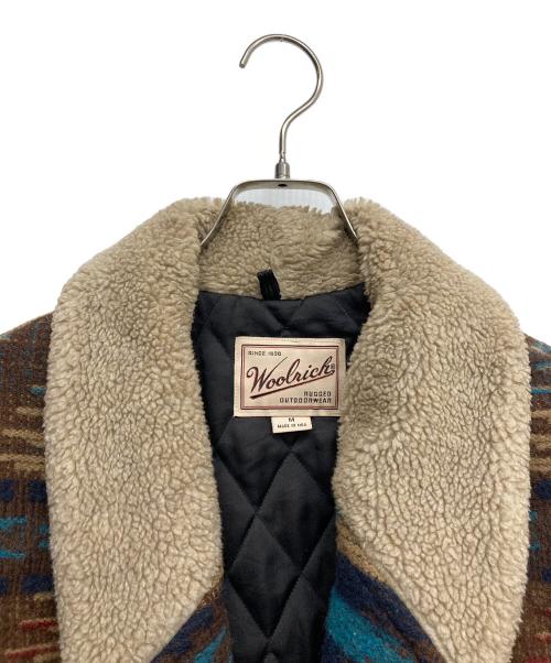 WOOLRICH（ウールリッチ）WOOLRICH (ウールリッチ) ネイティブ柄ショールカラーウールジャケット ブラウン サイズ:Mの古着・服飾アイテム