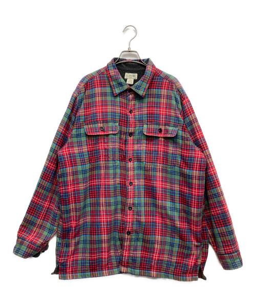 L.L.Bean（エルエルビーン）L.L.Bean (エルエルビーン) 裏フリースチェックシャツ レッド サイズ:Lの古着・服飾アイテム