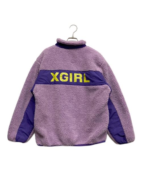 X-GIRL（エックスガール）X-girl (エックスガール) ボアアノラック パープル サイズ:1の古着・服飾アイテム