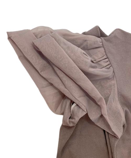 CELFORD（セルフォード）CELFORD (セルフォード) シアースリーブニットプルオーバー ブラウン サイズ:F 未使用品の古着・服飾アイテム