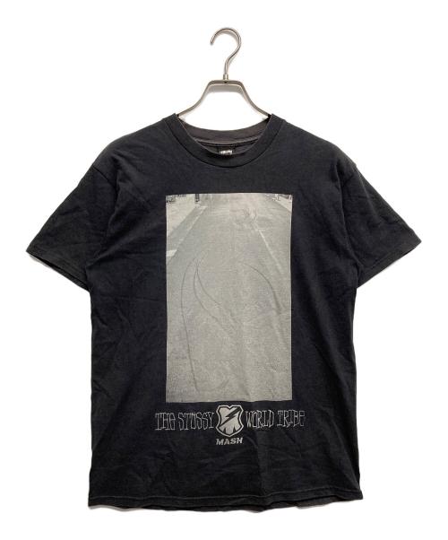 stussy（ステューシー）stussy (ステューシー) Mash S.F. プリントTシャツ ブラック サイズ:Mの古着・服飾アイテム