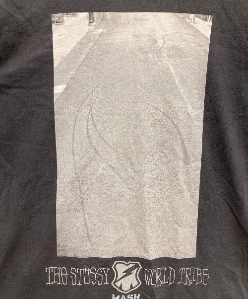 stussy（ステューシー）stussy (ステューシー) Mash S.F. プリントTシャツ ブラック サイズ:Mの古着・服飾アイテム