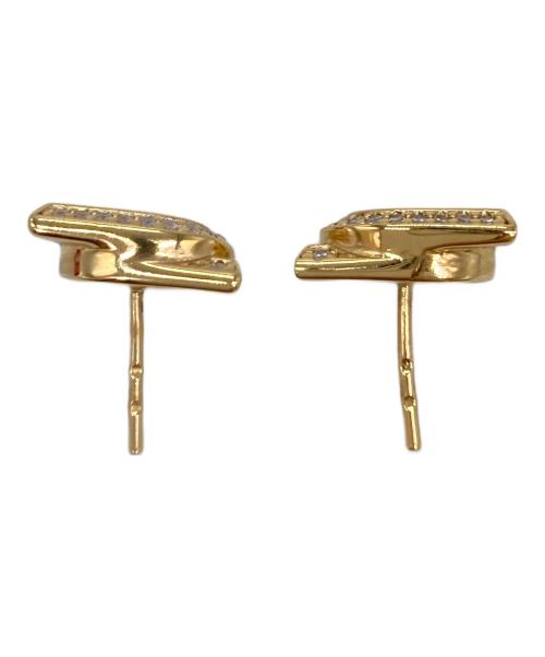 Ferragamo（フェラガモ）Ferragamo (フェラガモ) ガンチーニクリスタルゴールドピアス ゴールドの古着・服飾アイテム