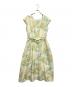 STRAWBERRY FIELDS（ストロベリーフィールズ）の古着「ノースリーブワンピース」｜イエロー×グリーン