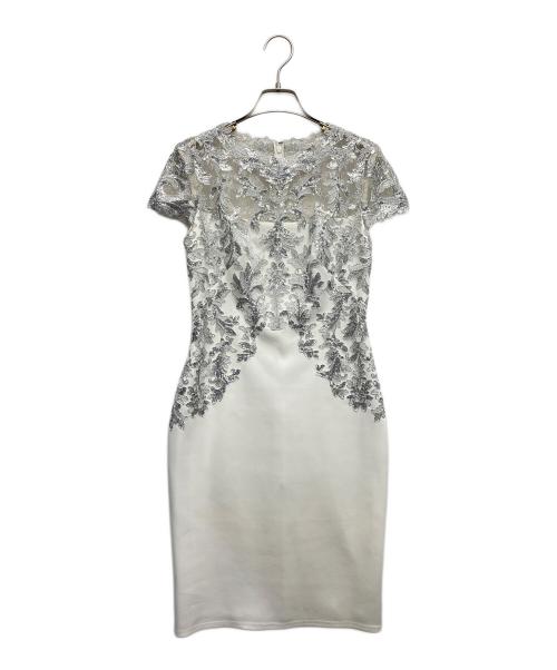 TADASHI SHOJI（タダシ ショージ）TADASHI SHOJI (タダシ ショージ) ビジューワンピース ホワイト サイズ:2の古着・服飾アイテム
