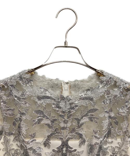 TADASHI SHOJI（タダシ ショージ）TADASHI SHOJI (タダシ ショージ) ビジューワンピース ホワイト サイズ:2の古着・服飾アイテム